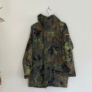 German Military Flecktarn Camo Parka Wet Weather Jacket Feuchter Ringelai 1994